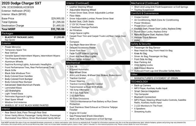Used 2020 Dodge Charger SXT w/ Blacktop Package RWD image 26