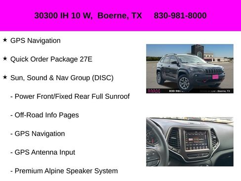 Used 2022 Jeep Cherokee Trailhawk w/ Sun, Sound & Nav Group AWD/4WD image 10