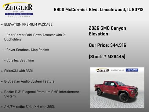 New 2026 GMC Canyon Elevation w/ Convenience Package AWD/4WD image 18