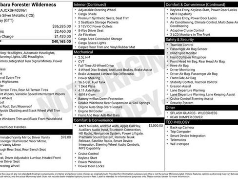Used 2025 Subaru Forester Wilderness image 1