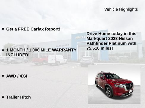 Used 2023 Nissan Pathfinder Platinum AWD/4WD image 9