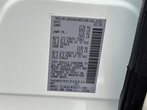 New 2026 Nissan Pathfinder SL AWD/4WD image 34