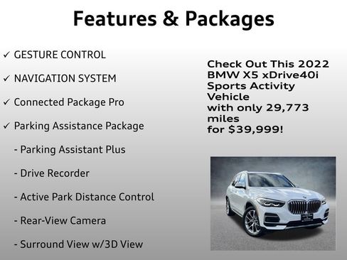 Used 2022 BMW X5 xDrive40i w/ Premium Package image 12