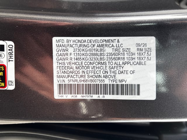 New 2027 Honda Odyssey EX-L image 18