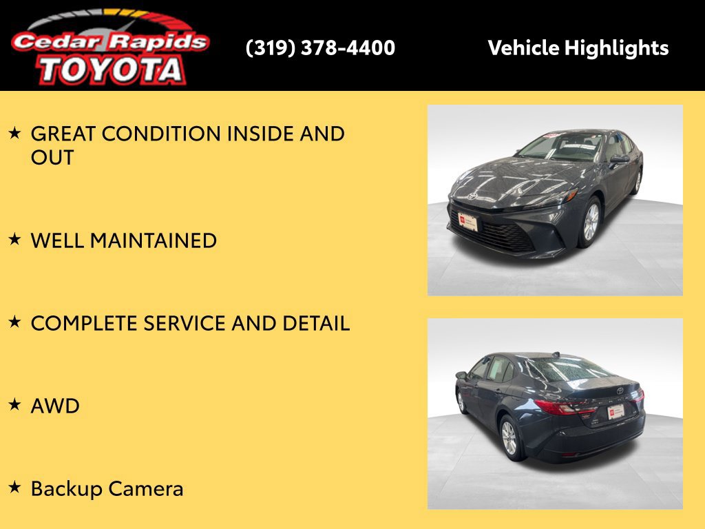 Certified 2025 Toyota Camry LE w/ Convenience Package AWD/4WD image 9