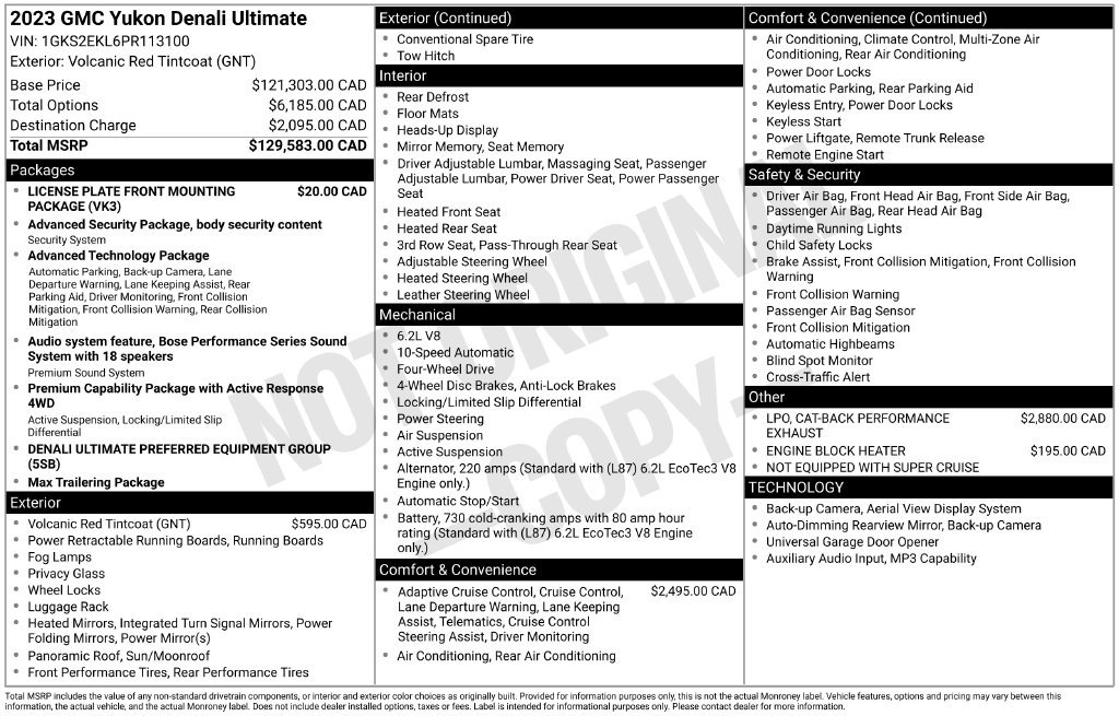 Used 2023 GMC Yukon Denali Ultimate AWD/4WD image 24
