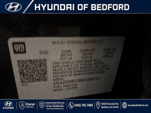 Used 2022 Chevrolet Malibu RS FWD image 14
