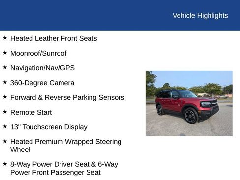 Certified 2025 Ford Bronco Sport Outer Banks w/ Outer Banks Tech Package+ AWD/4WD image 32
