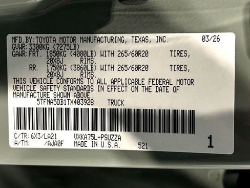 New 2026 Toyota Tundra Platinum AWD/4WD image 23