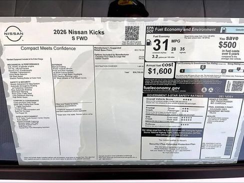 New 2026 Nissan Kicks S FWD image 35