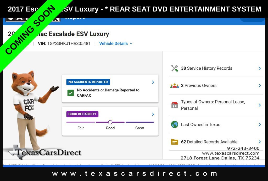 Used 2017 Cadillac Escalade ESV Luxury RWD image 7