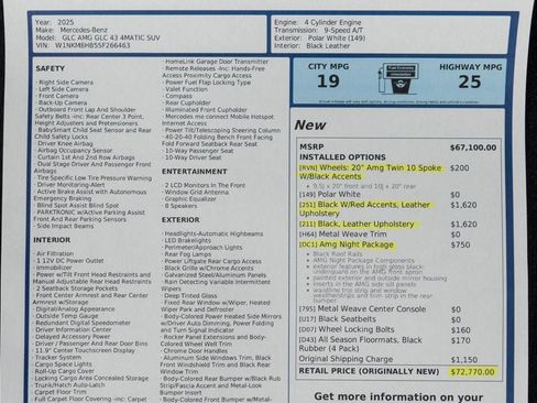 Used 2025 Mercedes-Benz GLC 43 AMG 4MATIC image 59