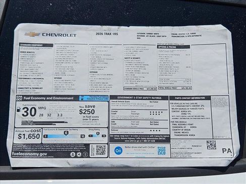 New 2026 Chevrolet Trax RS FWD image 18