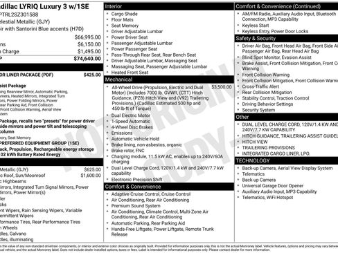 Certified 2025 Cadillac Lyriq Luxury w/ LPO, Floor Liner Package image 46