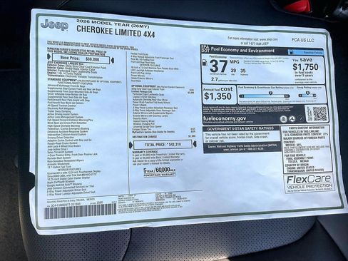 New 2026 Jeep Cherokee Limited AWD/4WD image 14