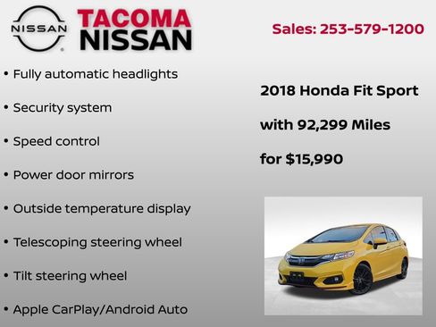 Used 2018 Honda Fit Sport image 12