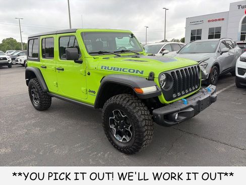 Used 2021 Jeep Wrangler Unlimited Rubicon 4xe w/ Steel Bumper Group AWD/4WD image 1