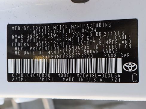Used 2024 Toyota Corolla LE FWD image 39