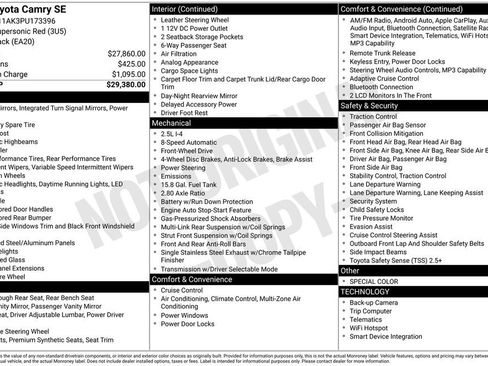 Used 2023 Toyota Camry SE image 4