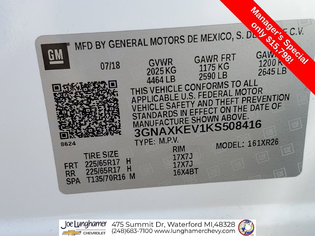 Used 2019 Chevrolet Equinox LT FWD image 33