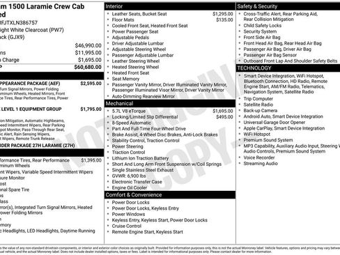Used 2020 RAM 1500 Laramie w/ Sport Appearance Package AWD/4WD image 8