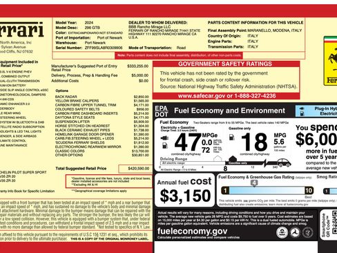 Certified 2024 Ferrari 296 GTB RWD image 41