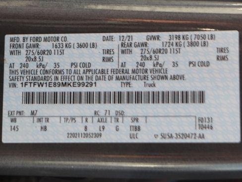 Used 2021 Ford F150 Lariat w/ Equipment Group 502A High AWD/4WD image 58