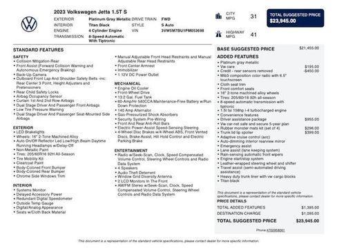 Used 2023 Volkswagen Jetta S FWD image 4
