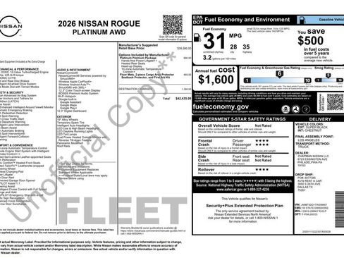 Used 2026 Nissan Rogue Platinum w/ Platinum Premium Package AWD/4WD image 4
