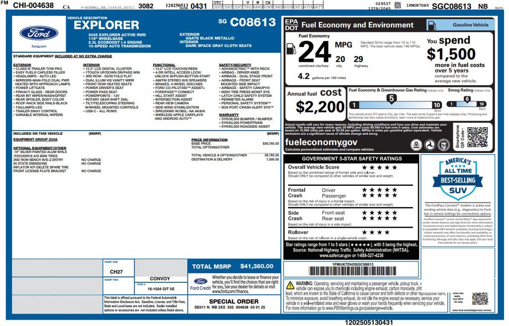 Used 2025 Ford Explorer Active RWD image 3