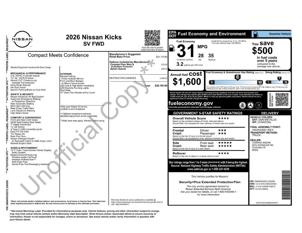 Used 2026 Nissan Kicks SV FWD image 35