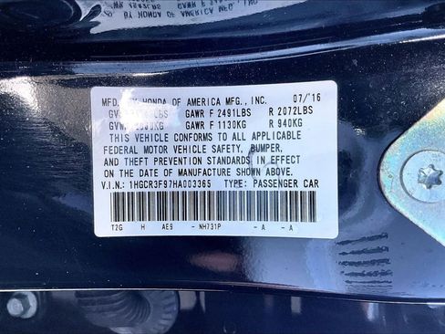 Used 2017 Honda Accord Touring image 16