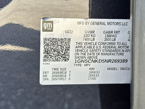 Certified 2022 Chevrolet Tahoe LT w/ Luxury Package RWD image 38