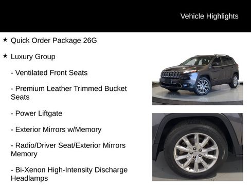 Used 2016 Jeep Cherokee Limited w/ Luxury Group AWD/4WD image 7