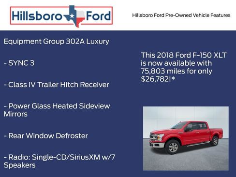 Used 2018 Ford F150 XLT w/ Equipment Group 302A Luxury AWD/4WD image 3