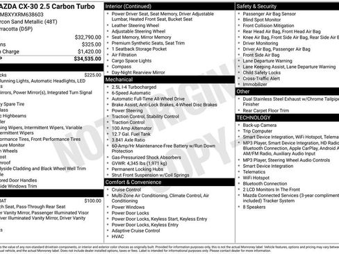 Used 2024 MAZDA CX-30 Carbon AWD/4WD image 4