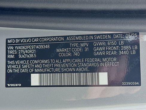 Used 2026 Volvo XC90 B6 Plus w/ Protection Package Premier AWD/4WD image 50