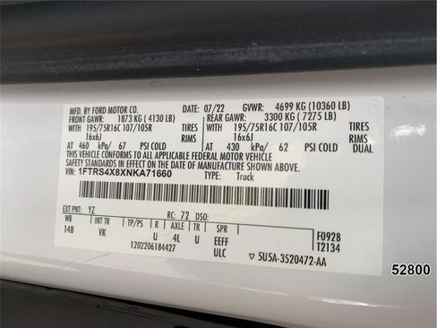 Used 2022 Ford Transit 350 148 High Roof Extended DRW RWD image 17