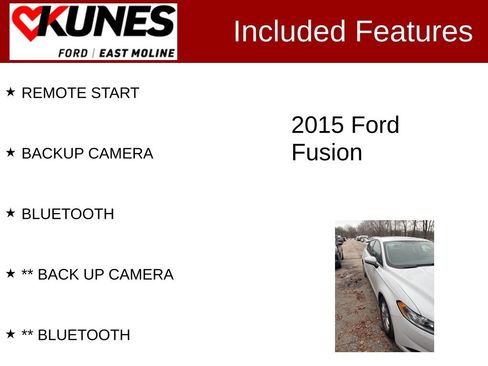 Used 2015 Ford Fusion S image 2
