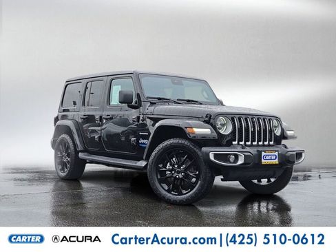 Used 2021 Jeep Wrangler Unlimited Sahara 4xe w/ Cold Weather Group image 1