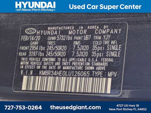 Used 2020 Hyundai Palisade SEL w/ Convenience Package FWD image 44