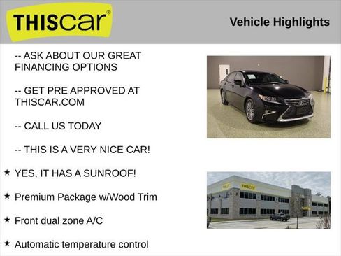 Used 2016 Lexus ES 350 w/ Premium Package w/Wood Trim image 9