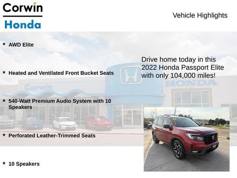 Used 2022 Honda Passport Elite image 6