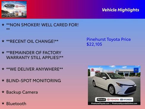 Certified 2024 Toyota Corolla LE w/ LE Convenience Package FWD image 31