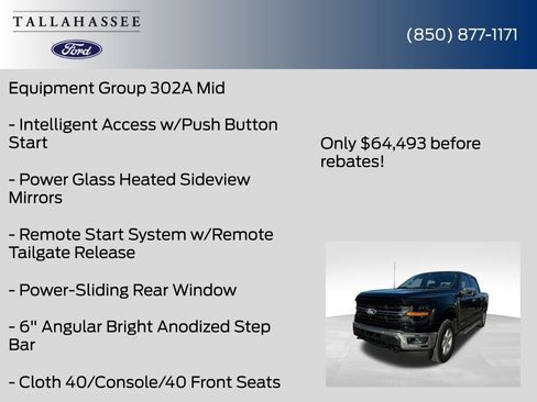 New 2025 Ford F150 XLT w/ Equipment Group 302A MID image 24