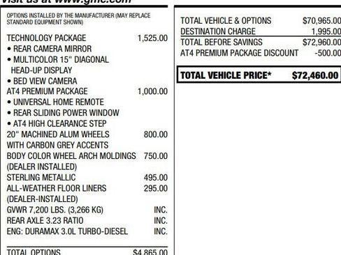 Certified 2024 GMC Sierra 1500 AT4 w/ Technology Package AWD/4WD image 2