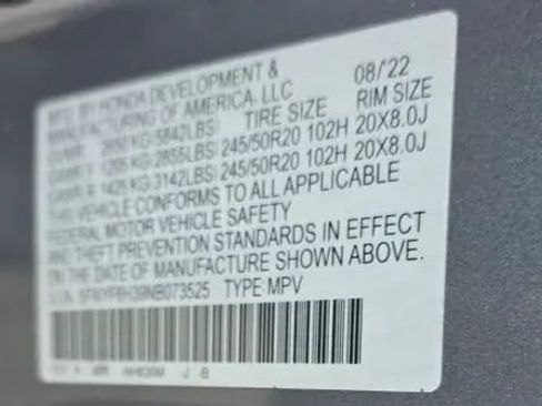 Used 2022 Honda Pilot Sport image 54