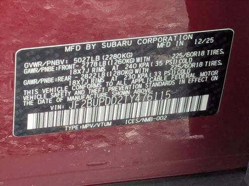 New 2026 Subaru Outback Limited AWD/4WD image 19