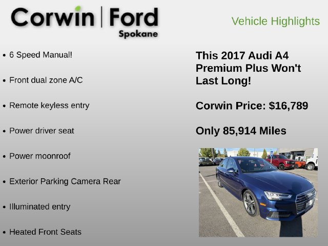Used 2017 Audi A4 2.0T Premium Plus AWD/4WD image 6