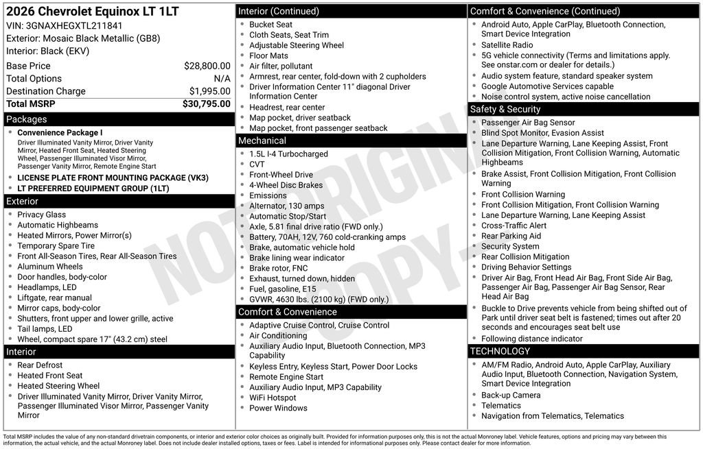 Used 2026 Chevrolet Equinox LT FWD image 34